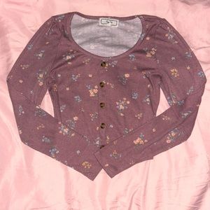Purple long sleeve top